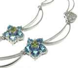 Комплект из коллекции "Spring" с топазами и перидотами Серебро 925