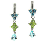 Комплект из коллекции "Spring" с топазами и перидотами Серебро 925