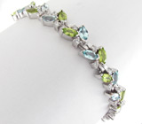 Комплект из коллекции "Spring" с топазами и перидотами Серебро 925