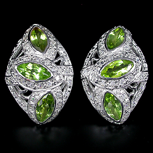 Замечательные серьги с перидотами