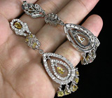 Прелестные серьги с цитринами Серебро 925