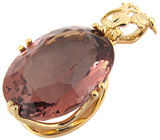 Кулон с роскошным турмалином Золото