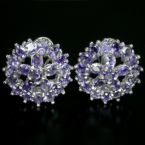 Роскошные серьги с иолитами