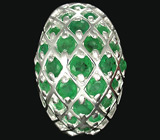 Кольцо с изумрудами Серебро 925