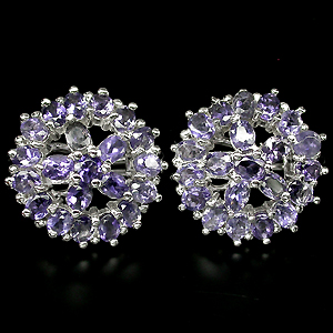 Роскошные серьги с иолитами