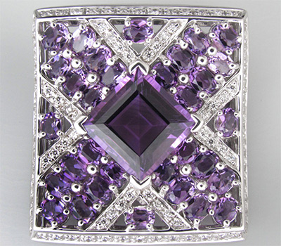 Кулон из коллекции «Sunshine» с аметистами