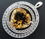 Кулон из коллекции «Sunshine» с цитрином Серебро 925