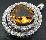 Кулон из коллекции «Sunshine» с цитрином Серебро 925