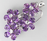 Кулон из коллекции «Sunshine» с аметистами Серебро 925