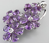 Кулон из коллекции «Sunshine» с аметистами Серебро 925