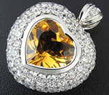 Кулон из коллекции «Sunshine» с цитрином Серебро 925