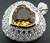 Кулон из коллекции «Sunshine» с цитрином Серебро 925