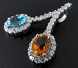 Кулон из коллекции «Sunshine» с топазом и цитрином Серебро 925