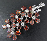 Кулон из коллекции «Sunshine» с гранатами Серебро 925