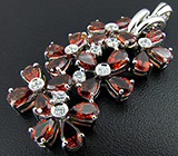 Кулон из коллекции «Sunshine» с гранатами Серебро 925