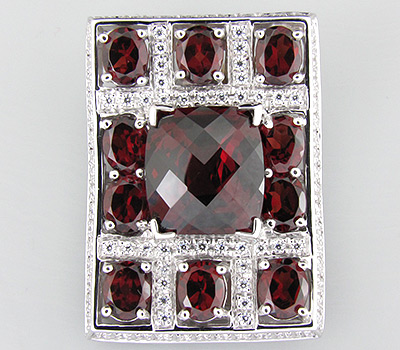 Кулон из коллекции «Sunshine» с гранатами