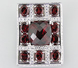 Кулон из коллекции «Sunshine» с гранатами Серебро 925