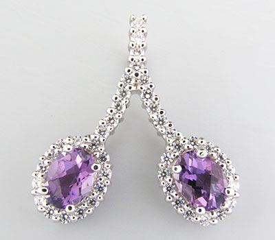 Кулон из коллекции «Sunshine» с аметистами