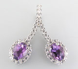 Кулон из коллекции «Sunshine» с аметистами Серебро 925