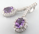 Кулон из коллекции «Sunshine» с аметистами Серебро 925