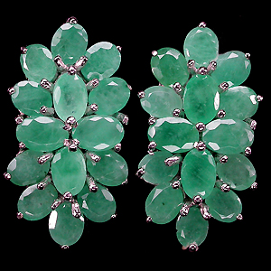 Серьги с изумрудами