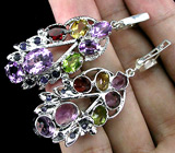 Серьги из коллекции «MultiStone» с самоцветами Серебро 925