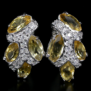 Замечательные серьги с цитринами