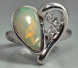 Кольцо с solid опалом Серебро 925