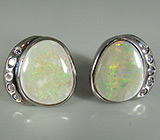 Серьги с solid опалами Серебро 925