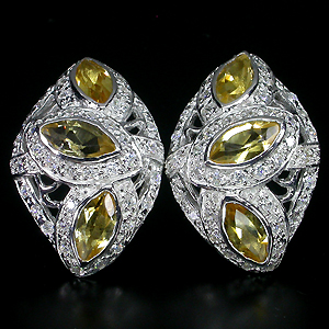 Замечательные серьги с цитринами