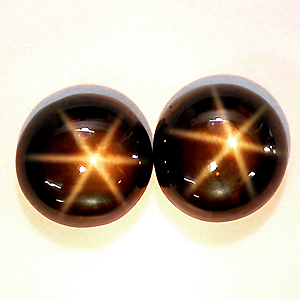 Пара звездчатых сапфиров 4,06 карат