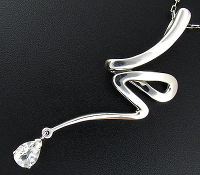 Кулон из коллекции «Blues» с бесцветным топазом