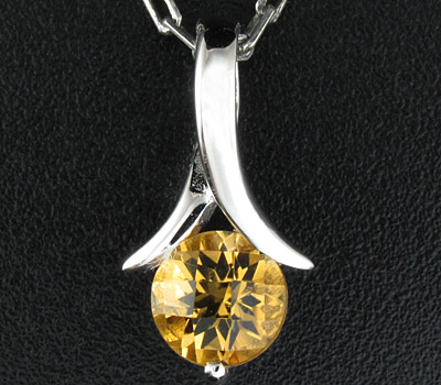 Кулон из коллекции «Blues» с золотистым цитрином