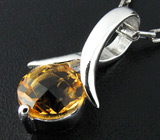 Кулон из коллекции «Blues» с золотистым цитрином Серебро 925