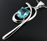 Кулон из коллекции «Blues» с голубым топазом Серебро 925