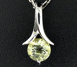 Кулон из коллекции «Blues» с лимонным цитрином Серебро 925