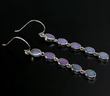 Серьги с дублет опалами Серебро 925