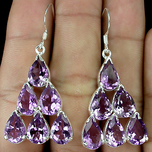 Серьги с аметистами