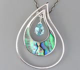 Кулон из коллекции «Ocean Dreams» с топазом и абалоном Серебро 925