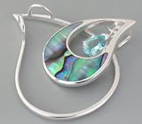 Кулон из коллекции «Ocean Dreams» с топазом и абалоном Серебро 925