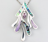 Кулон из коллекции «Ocean Dreams» с аметистом, абалоном и перламутром Серебро 925