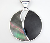 Кулон из коллекции «Ocean Dreams» с ониксом и цветным перламутром Серебро 925