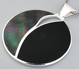 Кулон из коллекции «Ocean Dreams» с ониксом и цветным перламутром Серебро 925