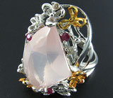 Кольцо от D&J Magic Jewelry с розовым кварцем Серебро 925