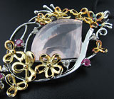 Кулон от D&J Magic Jewelry с розовым кварцем Серебро 925