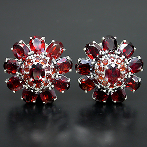 Превосходные клипсы с гранатами