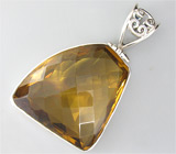 Кулон из коллекции «Geometry» с золотистым цитрином Серебро 925