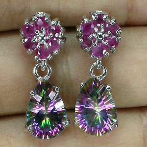 Серьги с мистическими топазами и сапфирами