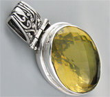 Кулон из коллекции «Geometry»  с цитрином Серебро 925