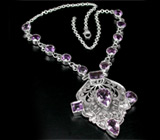 Эффектное колье с аметистами Серебро 925
